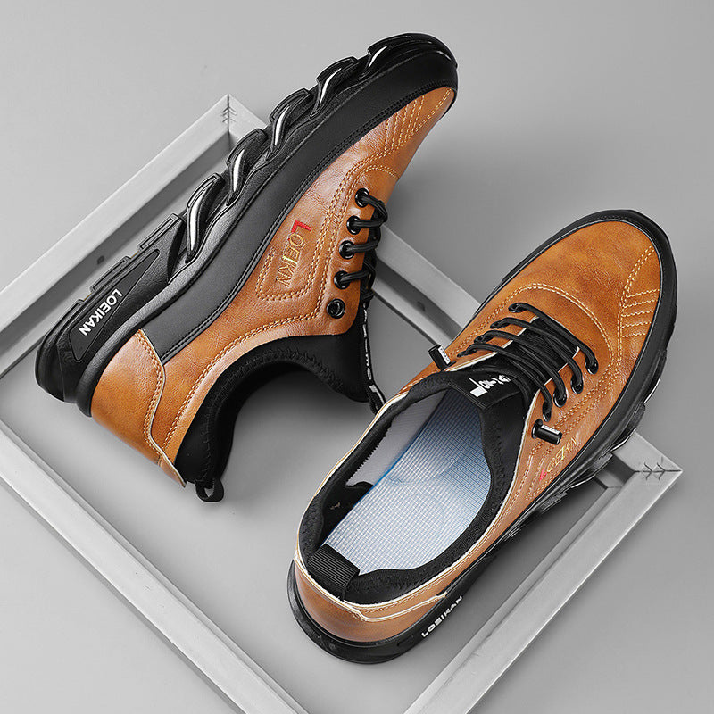 ⏰Zeitlich begrenzter Verkauf 70 % RABATT – Lässige, modische, orthopädische Wanderschuhe für Herren – Durchtrittsichere, kollisionssichere, rutschfeste Outdoor-Sportschuhe aus Leder mit Fußgewölbeunterstützung für Leistung in jedem Gelände