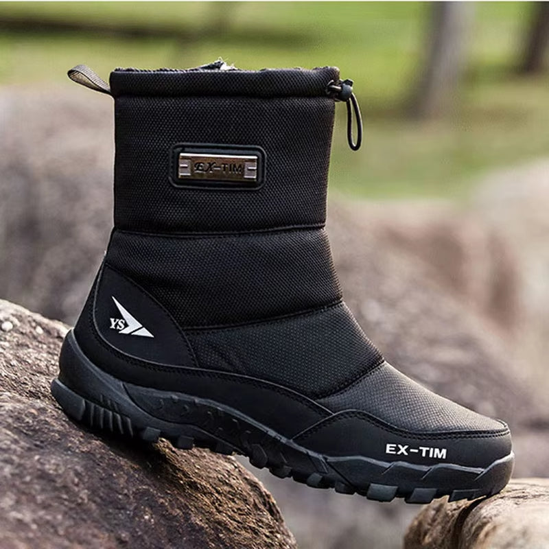 (⏰Begrenzte Zeit 70 % Rabatt) Orthopädische Herren-Schneestiefel mit Knöchelstütze und Fußgewölbeunterstützung, wasserdicht, rutschfest, warm und leicht, Wanderstiefel