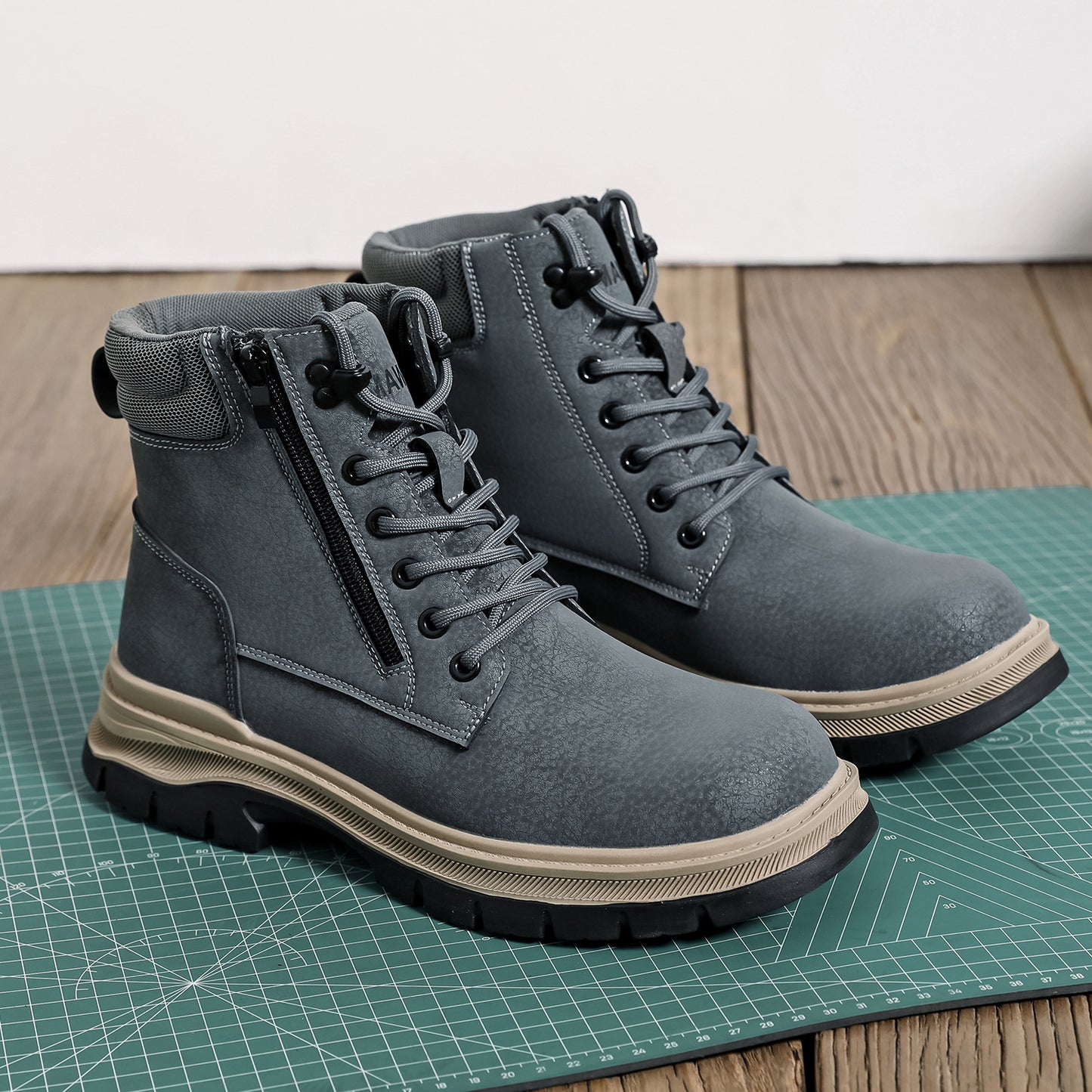 (⏰Zeitlich begrenzter Verkauf, 70 % Rabatt)Herrenstiefel mit Stahlkappe – wasserdicht, rutschfest, durchstoßfest, kratzfest und bruchsicher; orthopädische Fußgewölbestütze, Knöchelstütze, breite Zehenpartie