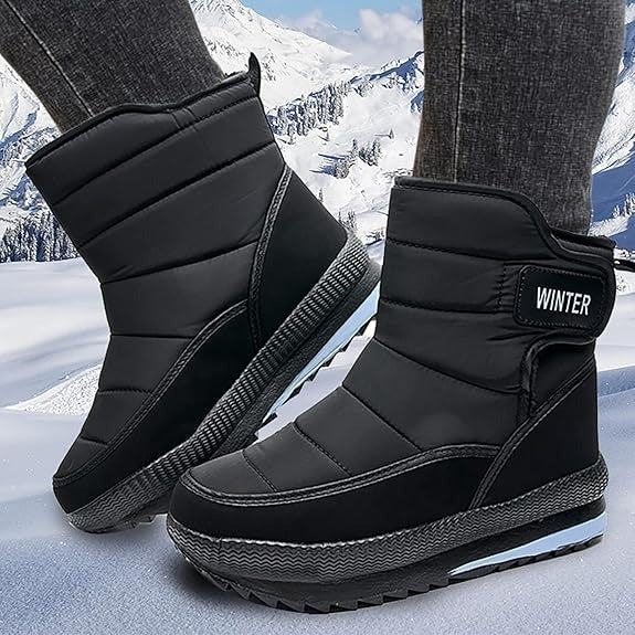 (⏰Zeitlich begrenzter Verkauf, 70 % Rabatt) Dicke, warme, orthopädische Schneestiefel für Herren mit breiter Zehenpartie, rutschfeste, wasserdichte und rutschhemmende Winterstiefel mit Pelzfutter
