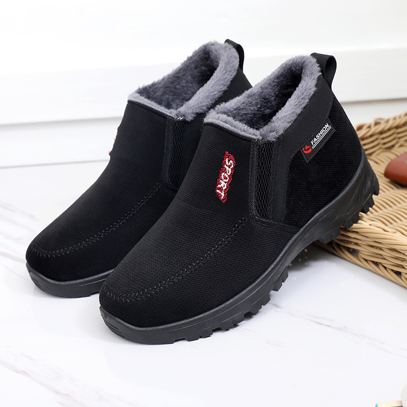 (⏰AUSVERKAUF 70 % RABATT)) Herren Winter 2024 Neue wasserdichte und rutschfeste Slip-On-Schuhe aus warmer Baumwolle mit Korrektur der Knöchelstütze und breiter Zehenstütze