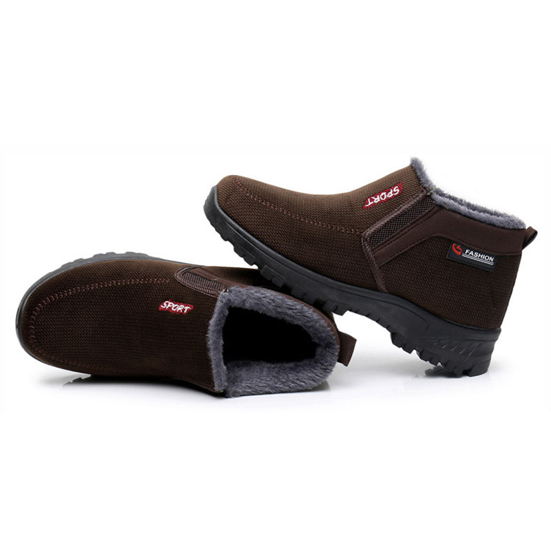 (⏰AUSVERKAUF 70 % RABATT)) Herren Winter 2024 Neue wasserdichte und rutschfeste Slip-On-Schuhe aus warmer Baumwolle mit Korrektur der Knöchelstütze und breiter Zehenstütze