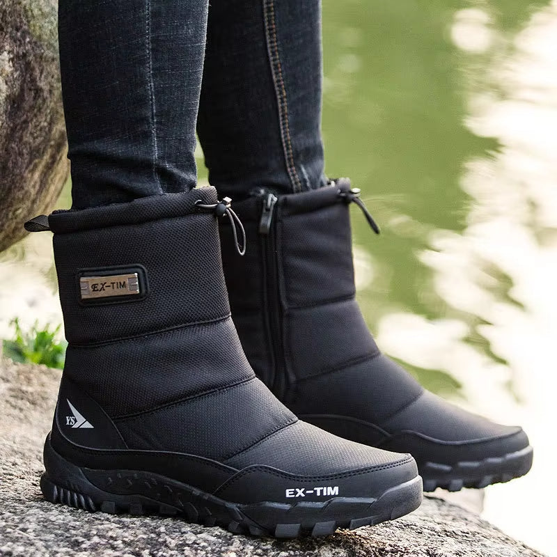 (⏰Begrenzte Zeit 70 % Rabatt) Orthopädische Herren-Schneestiefel mit Knöchelstütze und Fußgewölbeunterstützung, wasserdicht, rutschfest, warm und leicht, Wanderstiefel
