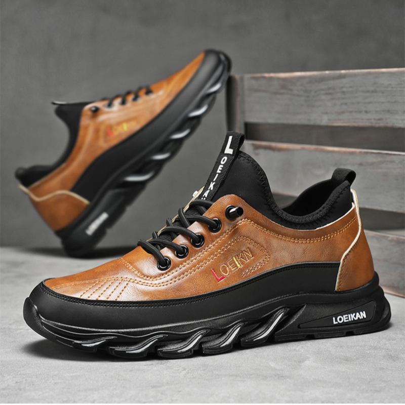 ⏰Zeitlich begrenzter Verkauf 70 % RABATT – Lässige, modische, orthopädische Wanderschuhe für Herren – Durchtrittsichere, kollisionssichere, rutschfeste Outdoor-Sportschuhe aus Leder mit Fußgewölbeunterstützung für Leistung in jedem Gelände