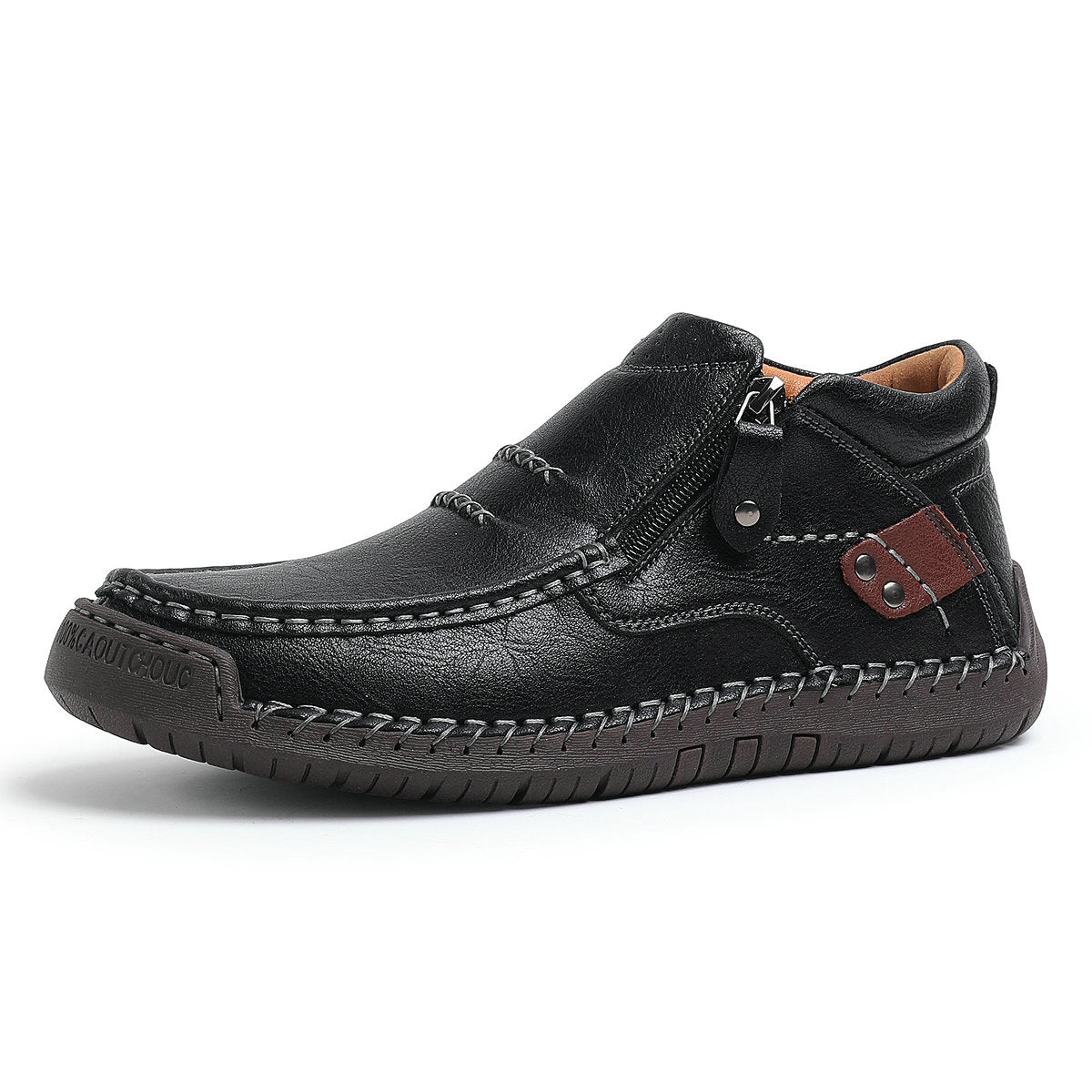 ⏰Zeitlich begrenzter Verkauf 70 % RABATT – Handgefertigte Slip-On-Fahrerstiefel aus hochwertigem Leder für Herren – breite Zehenpartie, Fußgewölbeunterstützung, wasserdicht, Druckentlastung, rutschfeste Sohle für Freizeit, Reisen und Outdoor