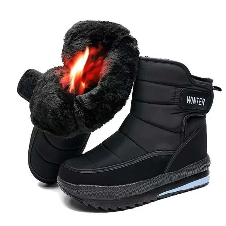 (⏰Zeitlich begrenzter Verkauf, 70 % Rabatt) Dicke, warme, orthopädische Schneestiefel für Herren mit breiter Zehenpartie, rutschfeste, wasserdichte und rutschhemmende Winterstiefel mit Pelzfutter