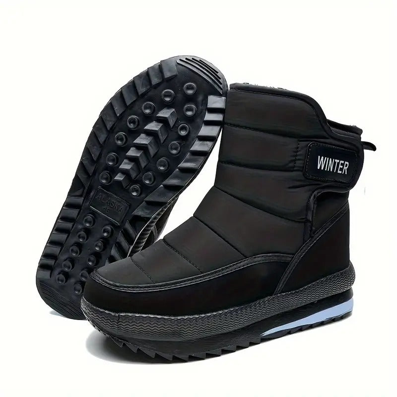 (⏰Zeitlich begrenzter Verkauf, 70 % Rabatt) Dicke, warme, orthopädische Schneestiefel für Herren mit breiter Zehenpartie, rutschfeste, wasserdichte und rutschhemmende Winterstiefel mit Pelzfutter