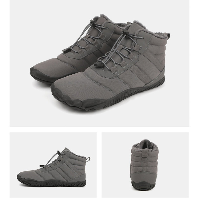 Warme Herren-Barfußstiefel aus Fleece mit breiter Zehenpartie, orthopädische Unterstützung, Schneestiefel, wasserdicht, rutschfest, Winterstiefel (medizinische Zertifizierung®️)