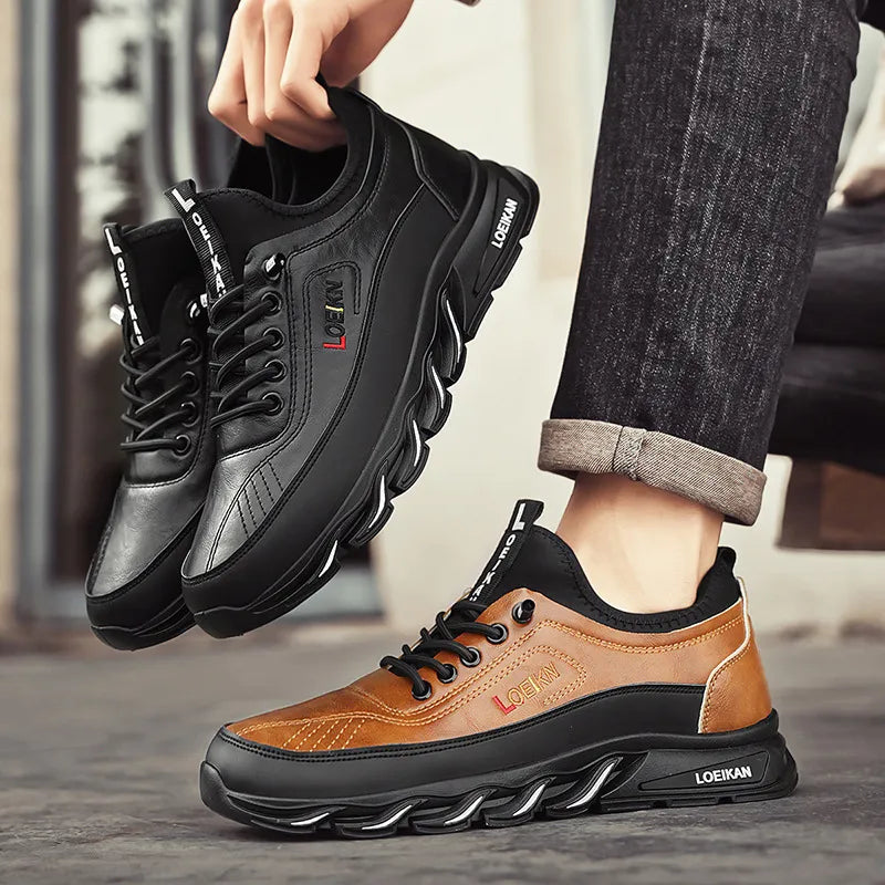 ⏰Zeitlich begrenzter Verkauf 70 % RABATT – Lässige, modische, orthopädische Wanderschuhe für Herren – Durchtrittsichere, kollisionssichere, rutschfeste Outdoor-Sportschuhe aus Leder mit Fußgewölbeunterstützung für Leistung in jedem Gelände