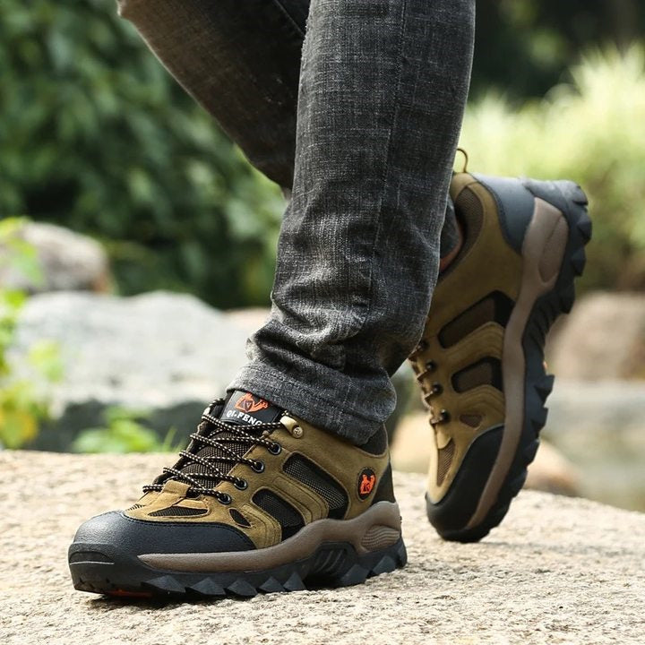 (Empfohlen von der Cleveland Clinic) Bequeme orthopädische Wanderschuhe für Herren aus echtem Leder
