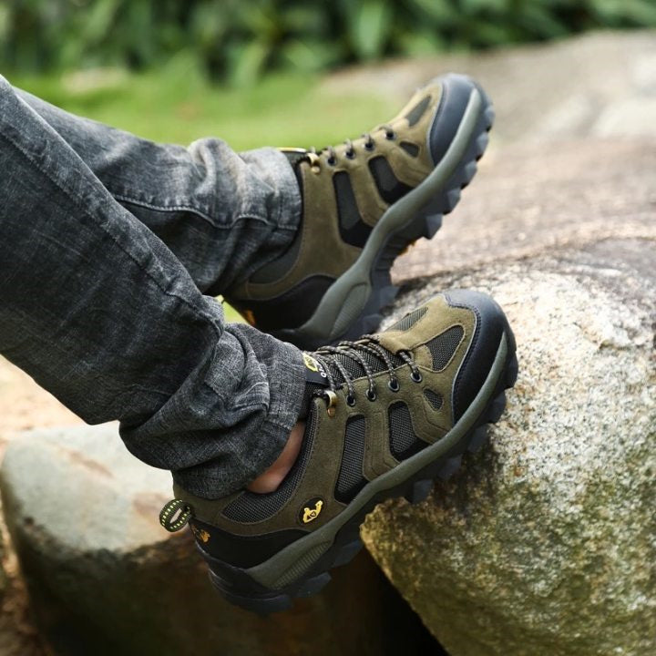 (Empfohlen von der Cleveland Clinic) Bequeme orthopädische Wanderschuhe für Herren aus echtem Leder