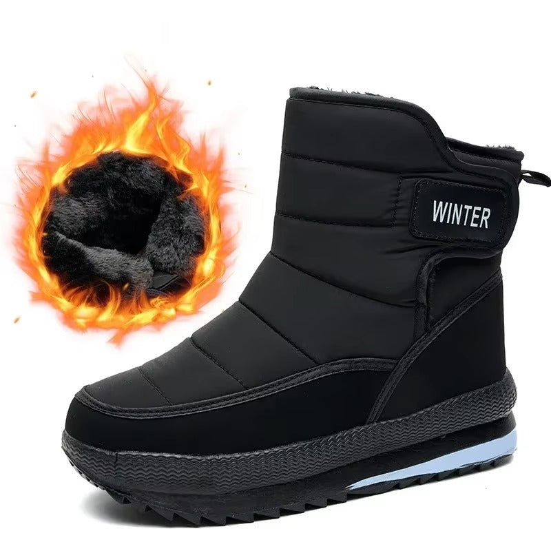 (⏰Zeitlich begrenzter Verkauf, 70 % Rabatt) Dicke, warme, orthopädische Schneestiefel für Herren mit breiter Zehenpartie, rutschfeste, wasserdichte und rutschhemmende Winterstiefel mit Pelzfutter