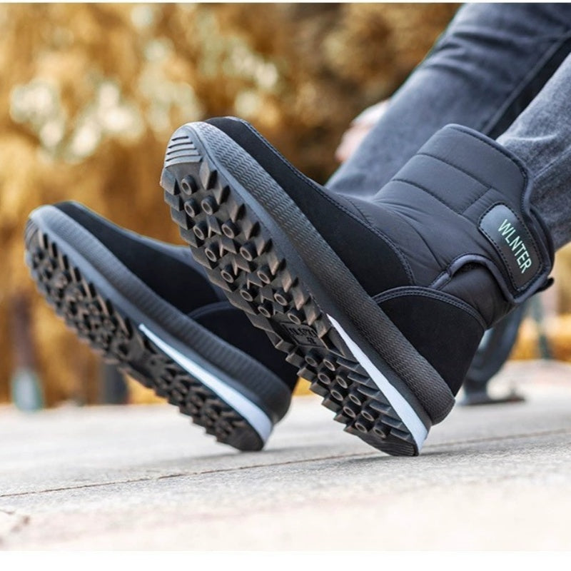 (⏰Zeitlich begrenzter Verkauf, 70 % Rabatt) Dicke, warme, orthopädische Schneestiefel für Herren mit breiter Zehenpartie, rutschfeste, wasserdichte und rutschhemmende Winterstiefel mit Pelzfutter