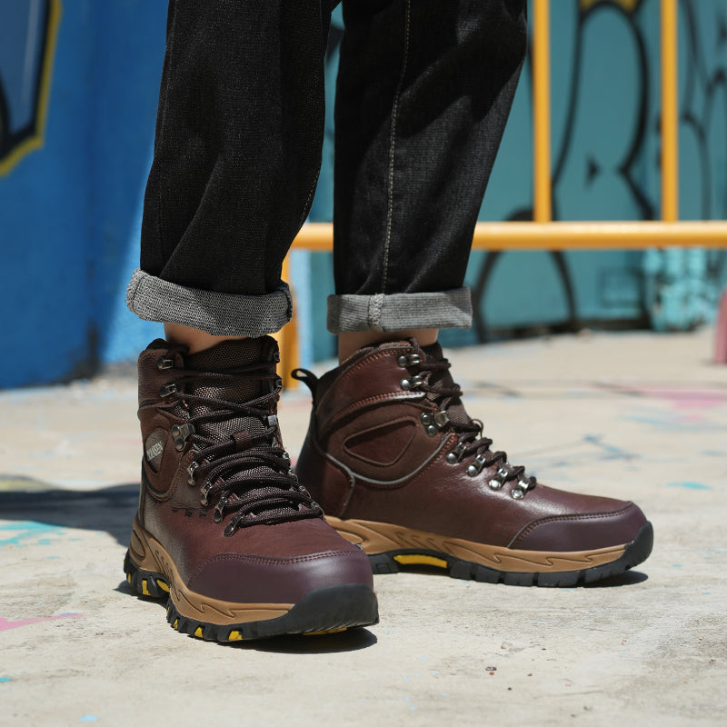 (⏰Zeitlich begrenzter Verkauf, 70 % Rabatt) Hochleistungs-Arbeitsstiefel mit Kevlar-Stahlkappe für Herren – schlag- und durchstichfest, wasserdicht, öl- und rutschfest – orthopädisch, Fußgewölbeunterstützung, breite Zehenpartie