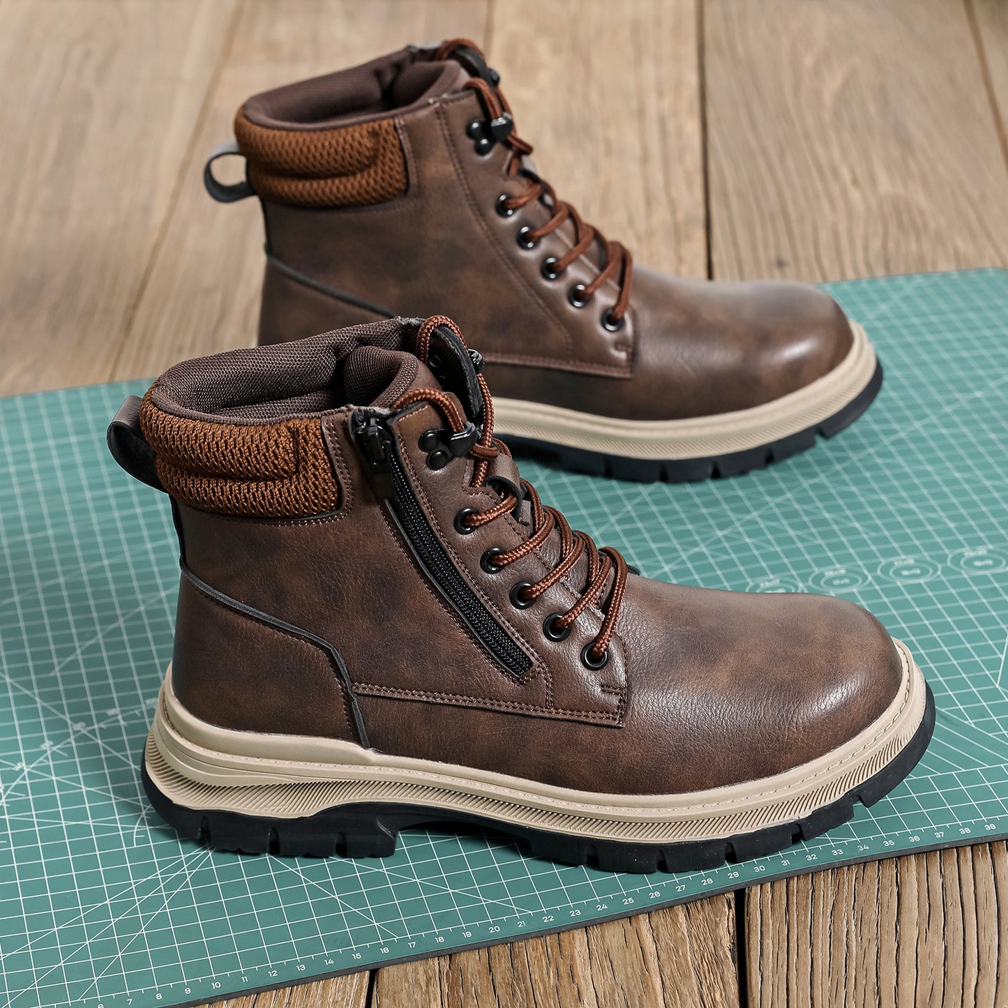 (⏰Zeitlich begrenzter Verkauf, 70 % Rabatt)Herrenstiefel mit Stahlkappe – wasserdicht, rutschfest, durchstoßfest, kratzfest und bruchsicher; orthopädische Fußgewölbestütze, Knöchelstütze, breite Zehenpartie
