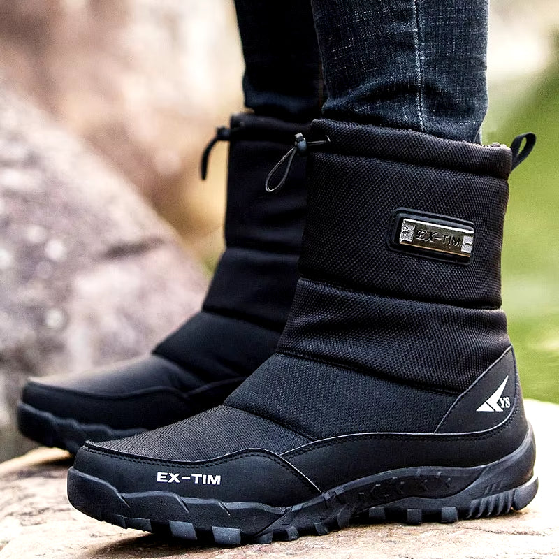 (⏰Begrenzte Zeit 70 % Rabatt) Orthopädische Herren-Schneestiefel mit Knöchelstütze und Fußgewölbeunterstützung, wasserdicht, rutschfest, warm und leicht, Wanderstiefel