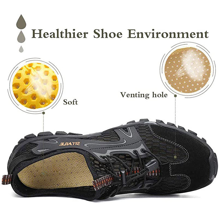 Wasserschuhe Herren Damen Schnelltrocknend Barfuß Atmungsaktiv Waten Wanderschuhe