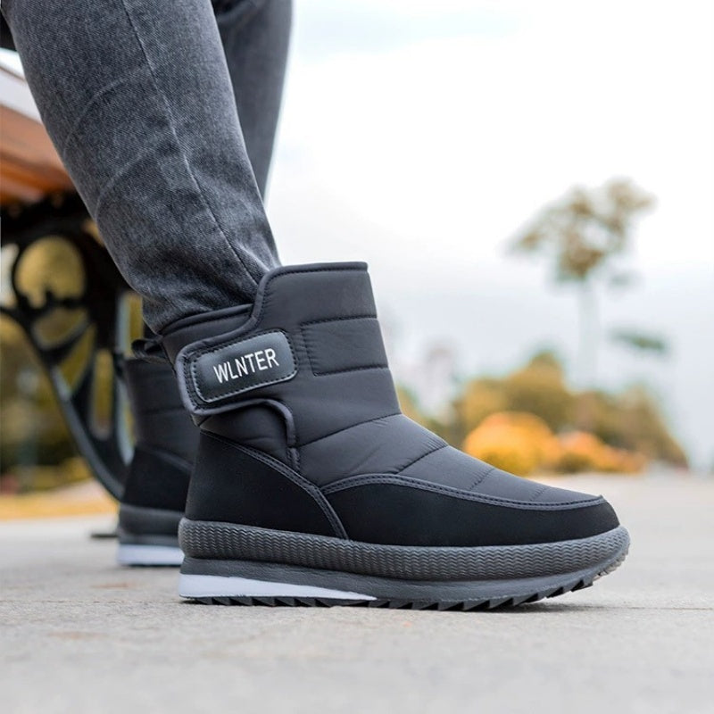 (⏰Zeitlich begrenzter Verkauf, 70 % Rabatt) Dicke, warme, orthopädische Schneestiefel für Herren mit breiter Zehenpartie, rutschfeste, wasserdichte und rutschhemmende Winterstiefel mit Pelzfutter