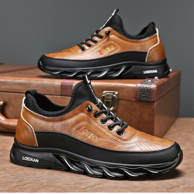 ⏰Zeitlich begrenzter Verkauf 70 % RABATT – Lässige, modische, orthopädische Wanderschuhe für Herren – Durchtrittsichere, kollisionssichere, rutschfeste Outdoor-Sportschuhe aus Leder mit Fußgewölbeunterstützung für Leistung in jedem Gelände