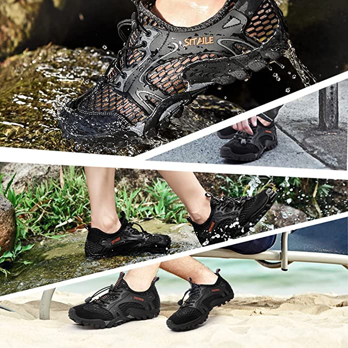Wasserschuhe Herren Damen Schnelltrocknend Barfuß Atmungsaktiv Waten Wanderschuhe