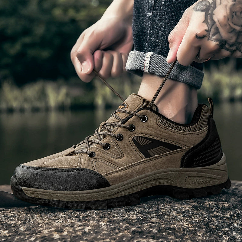 (⏰Zeitlich begrenzter Verkauf, 70 % Rabatt) Outdoor-Wanderschuhe für Herren – breite Zehenpartie, Fußgewölbeunterstützung, wasserdicht, rutschfest, durchstichfest, stoßfest, für leichte Wanderungen und die tägliche Arbeit