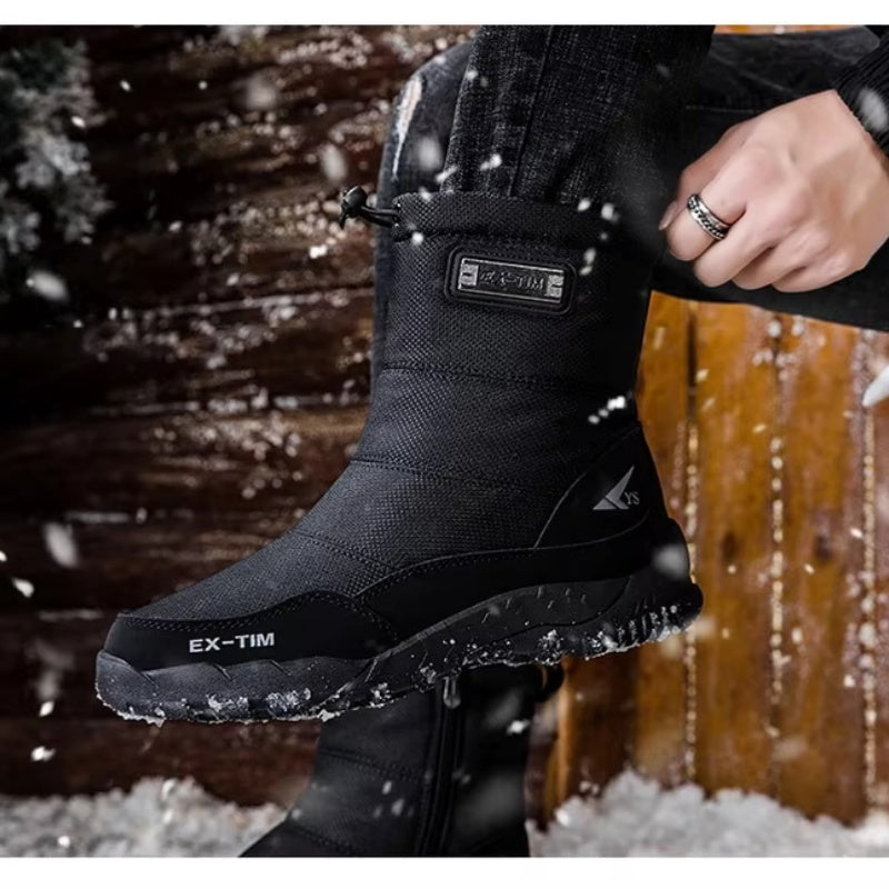 (⏰Begrenzte Zeit 70 % Rabatt) Orthopädische Herren-Schneestiefel mit Knöchelstütze und Fußgewölbeunterstützung, wasserdicht, rutschfest, warm und leicht, Wanderstiefel