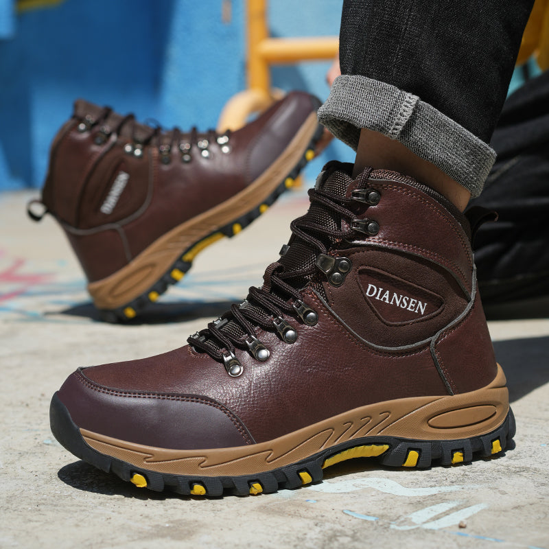 (⏰Zeitlich begrenzter Verkauf, 70 % Rabatt) Hochleistungs-Arbeitsstiefel mit Kevlar-Stahlkappe für Herren – schlag- und durchstichfest, wasserdicht, öl- und rutschfest – orthopädisch, Fußgewölbeunterstützung, breite Zehenpartie