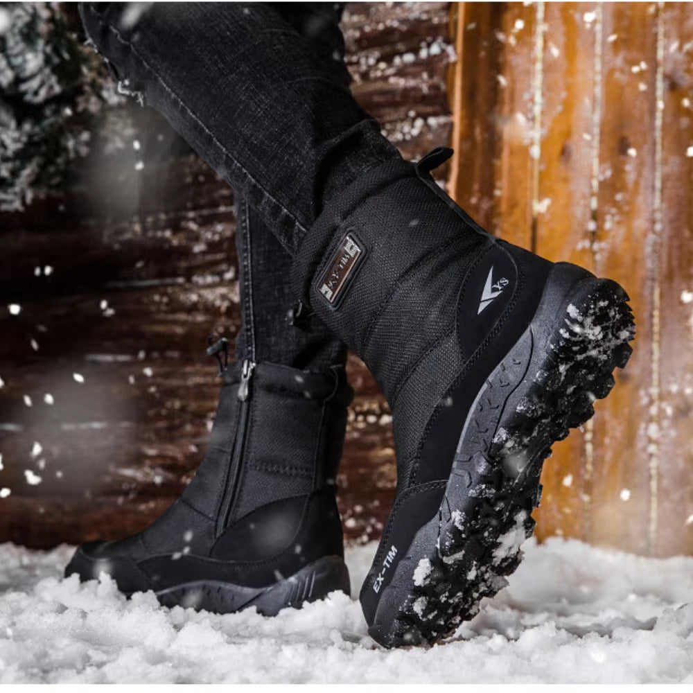 (⏰Begrenzte Zeit 70 % Rabatt) Orthopädische Herren-Schneestiefel mit Knöchelstütze und Fußgewölbeunterstützung, wasserdicht, rutschfest, warm und leicht, Wanderstiefel