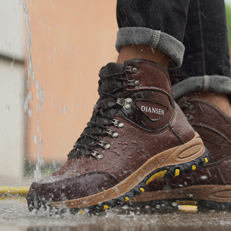 (⏰Zeitlich begrenzter Verkauf, 70 % Rabatt) Hochleistungs-Arbeitsstiefel mit Kevlar-Stahlkappe für Herren – schlag- und durchstichfest, wasserdicht, öl- und rutschfest – orthopädisch, Fußgewölbeunterstützung, breite Zehenpartie