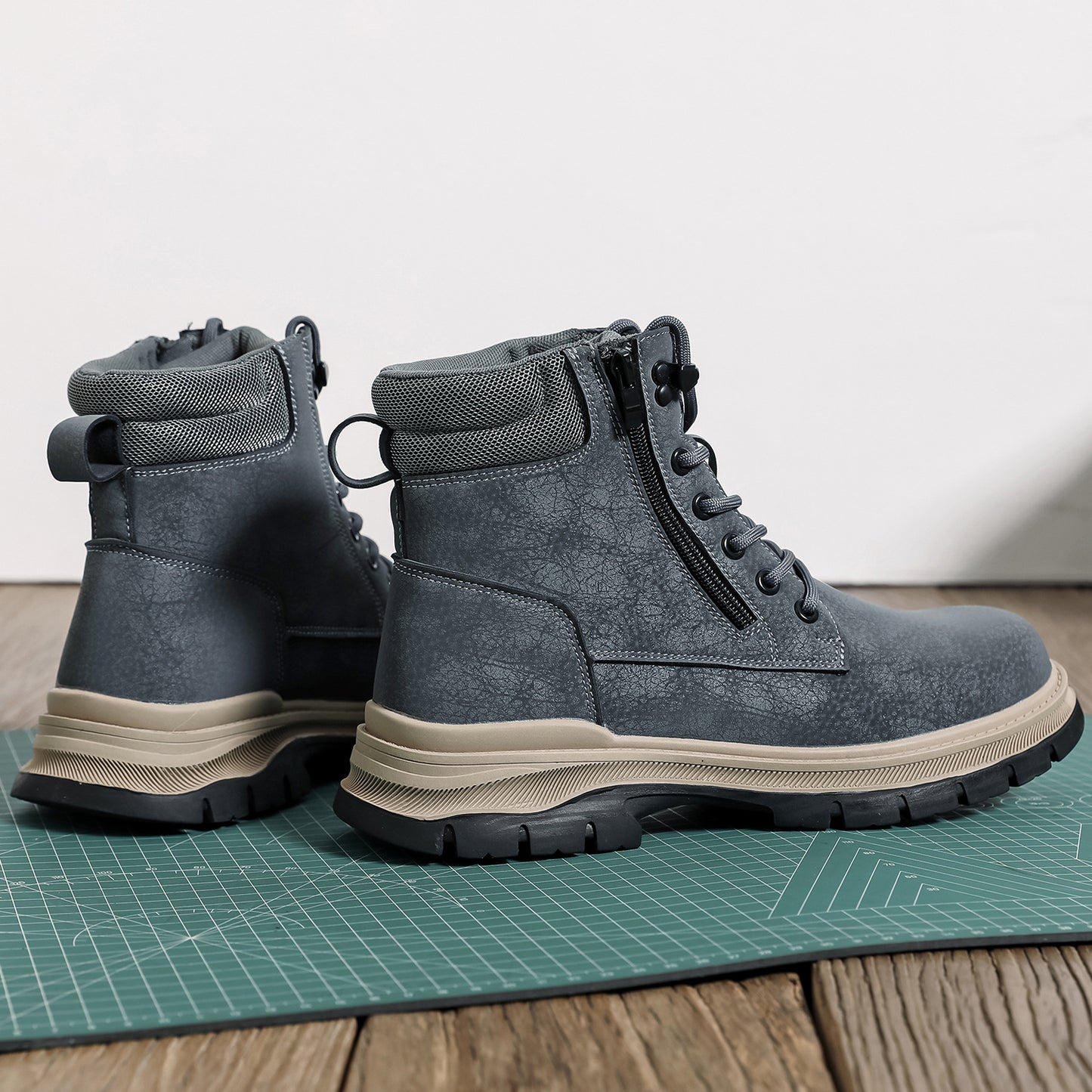 (⏰Zeitlich begrenzter Verkauf, 70 % Rabatt)Herrenstiefel mit Stahlkappe – wasserdicht, rutschfest, durchstoßfest, kratzfest und bruchsicher; orthopädische Fußgewölbestütze, Knöchelstütze, breite Zehenpartie