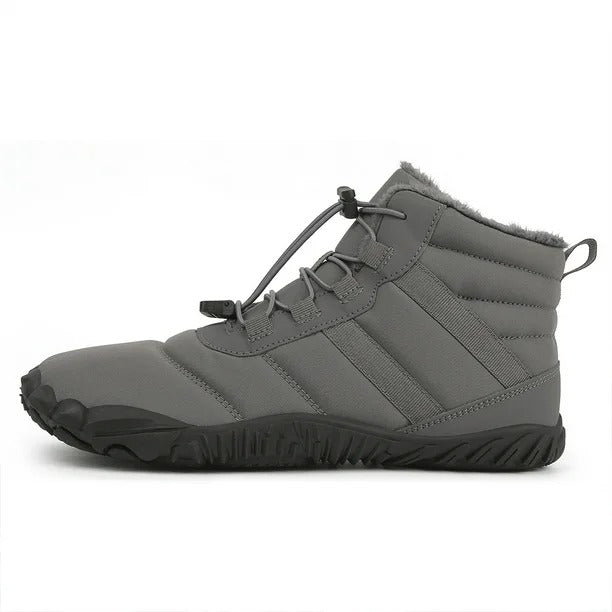 Warme Herren-Barfußstiefel aus Fleece mit breiter Zehenpartie, orthopädische Unterstützung, Schneestiefel, wasserdicht, rutschfest, Winterstiefel (medizinische Zertifizierung®️)
