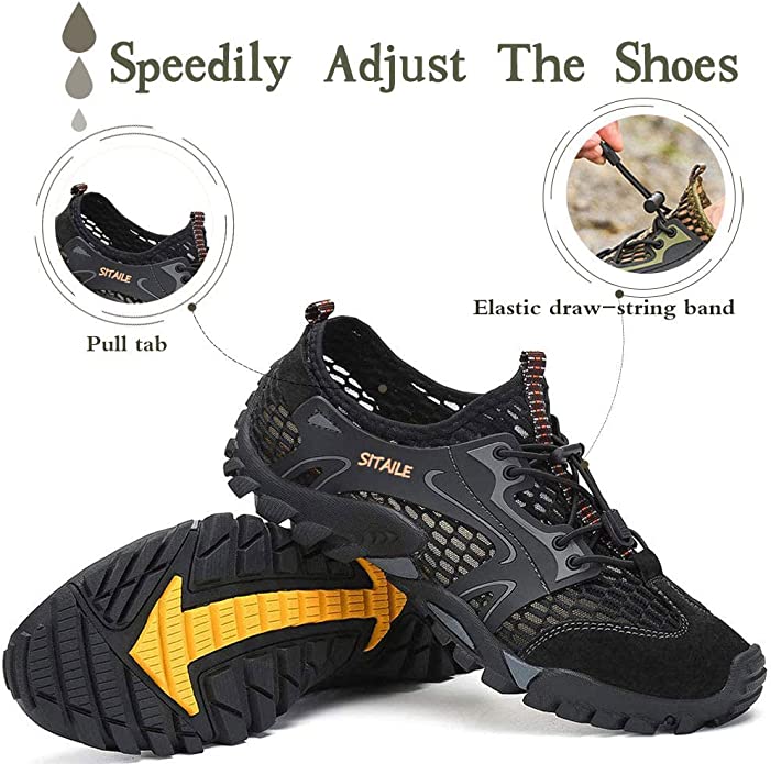 Wasserschuhe Herren Damen Schnelltrocknend Barfuß Atmungsaktiv Waten Wanderschuhe