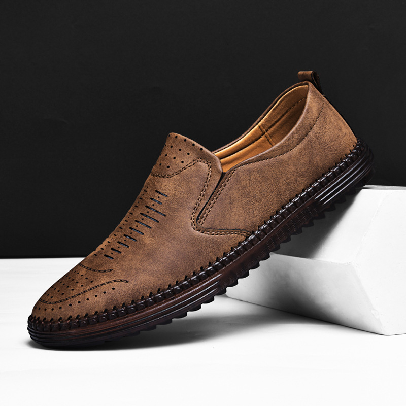 ⏰Zeitlich begrenzter Verkauf 70 % RABATT – Orthopädische Slipper aus Leder für Herren – Rutschfest, atmungsaktiv und bequem mit Fußgewölbeunterstützung für ganztägiges Tragen