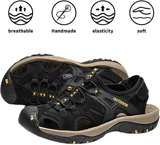 Orthopädische Herren-Sportsandalen mit schnelltrocknender Unterstützung, rutschfest, leicht, Wandersandalen