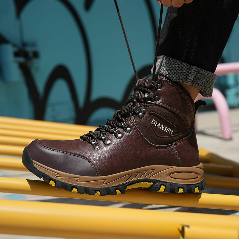 (⏰Zeitlich begrenzter Verkauf, 70 % Rabatt) Hochleistungs-Arbeitsstiefel mit Kevlar-Stahlkappe für Herren – schlag- und durchstichfest, wasserdicht, öl- und rutschfest – orthopädisch, Fußgewölbeunterstützung, breite Zehenpartie