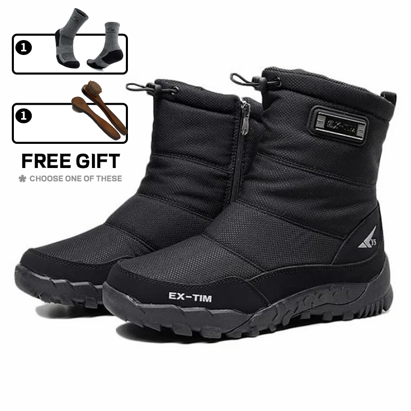 (⏰Begrenzte Zeit 70 % Rabatt) Orthopädische Herren-Schneestiefel mit Knöchelstütze und Fußgewölbeunterstützung, wasserdicht, rutschfest, warm und leicht, Wanderstiefel