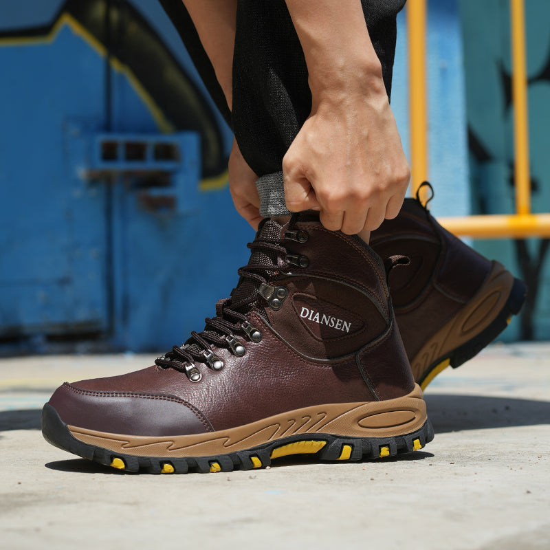 (⏰Zeitlich begrenzter Verkauf, 70 % Rabatt) Hochleistungs-Arbeitsstiefel mit Kevlar-Stahlkappe für Herren – schlag- und durchstichfest, wasserdicht, öl- und rutschfest – orthopädisch, Fußgewölbeunterstützung, breite Zehenpartie