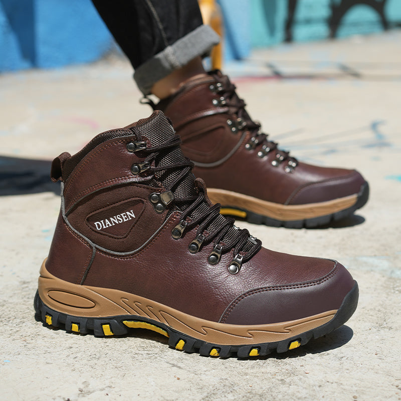 (⏰Zeitlich begrenzter Verkauf, 70 % Rabatt) Hochleistungs-Arbeitsstiefel mit Kevlar-Stahlkappe für Herren – schlag- und durchstichfest, wasserdicht, öl- und rutschfest – orthopädisch, Fußgewölbeunterstützung, breite Zehenpartie