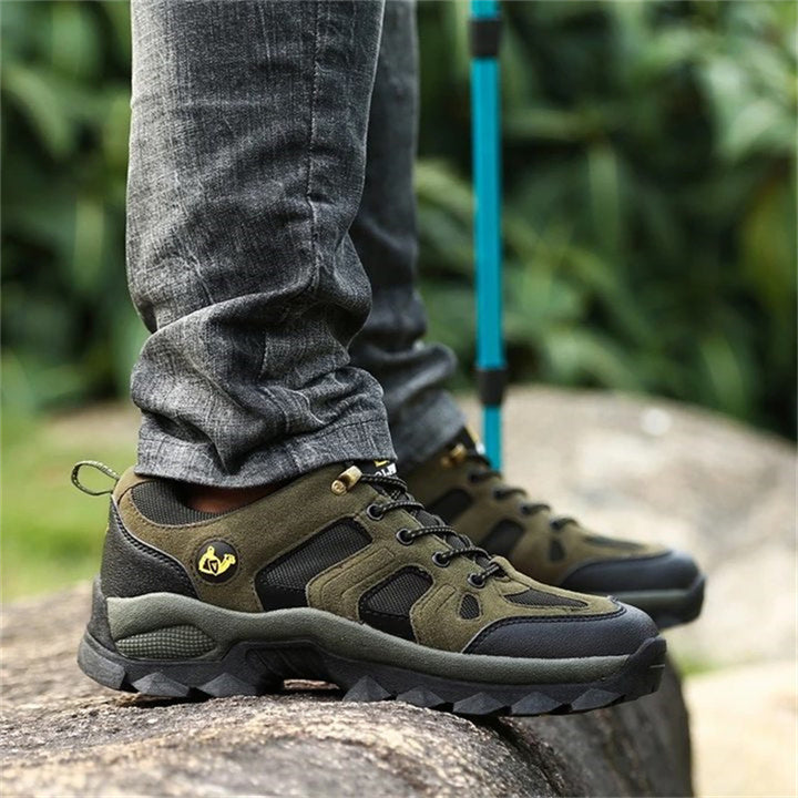 (Empfohlen von der Cleveland Clinic) Bequeme orthopädische Wanderschuhe für Herren aus echtem Leder