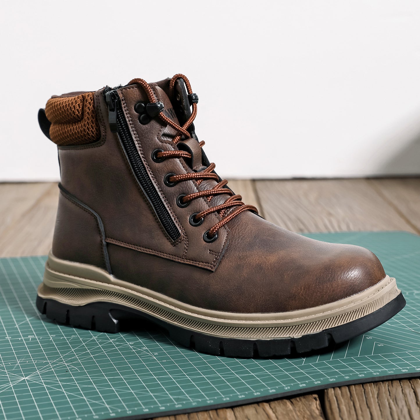 (⏰Zeitlich begrenzter Verkauf, 70 % Rabatt)Herrenstiefel mit Stahlkappe – wasserdicht, rutschfest, durchstoßfest, kratzfest und bruchsicher; orthopädische Fußgewölbestütze, Knöchelstütze, breite Zehenpartie