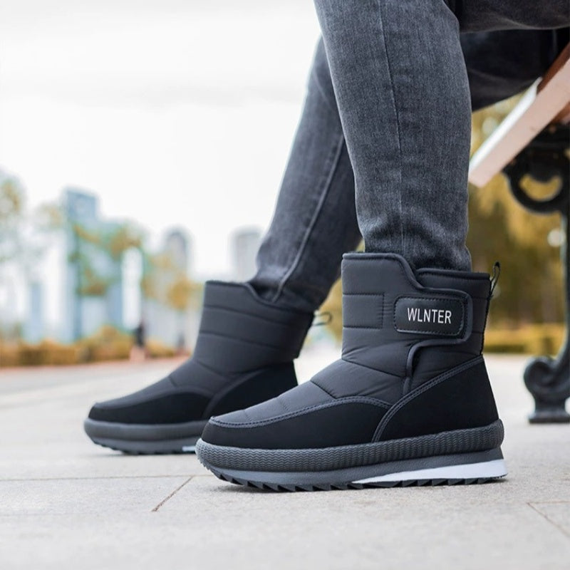 (⏰Zeitlich begrenzter Verkauf, 70 % Rabatt) Dicke, warme, orthopädische Schneestiefel für Herren mit breiter Zehenpartie, rutschfeste, wasserdichte und rutschhemmende Winterstiefel mit Pelzfutter